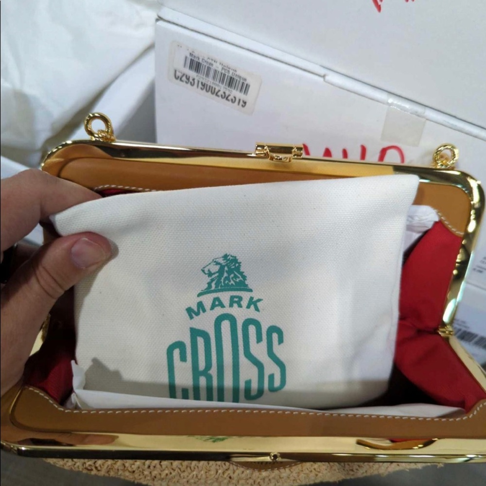 MUST SELL - NIB/NWT! Mark Cross Susanna Raffia Shoulder Bag - MSRP $2200 - Picture 5 of 13